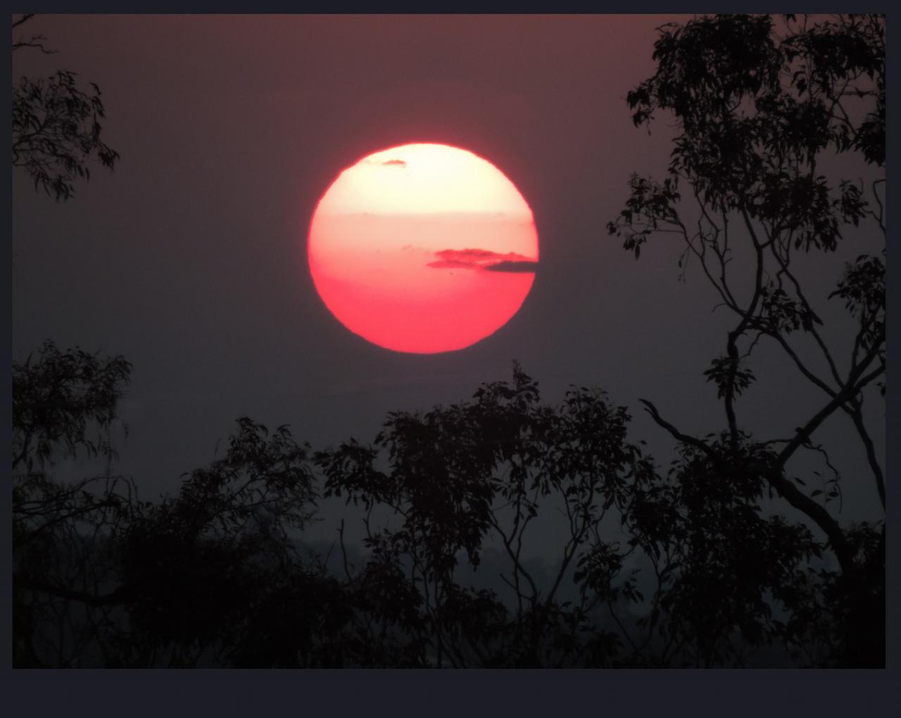 bushfire sunset
