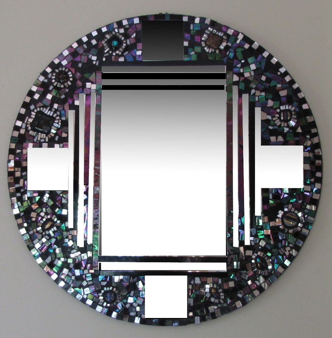 round mosaic mirror